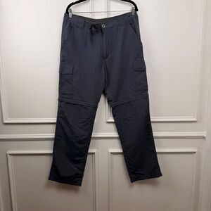 Pacific Trail Mens‎ 34x32 Convertible Hiking Cargo Pants Blue Gray Nylon Zip Off